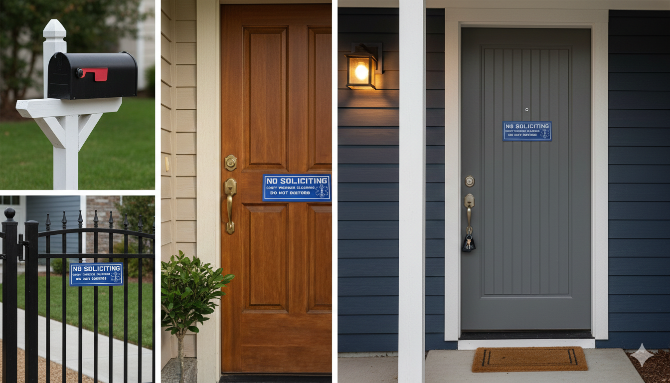 No Soliciting Sign - Functional outdoor signage